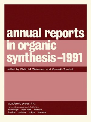 cover image of Annual Reports in Organic Synthesis — 1991